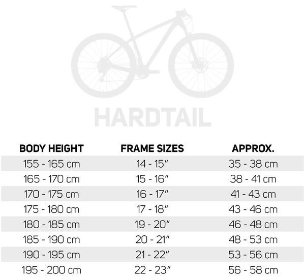 Bike Size Chart Cm